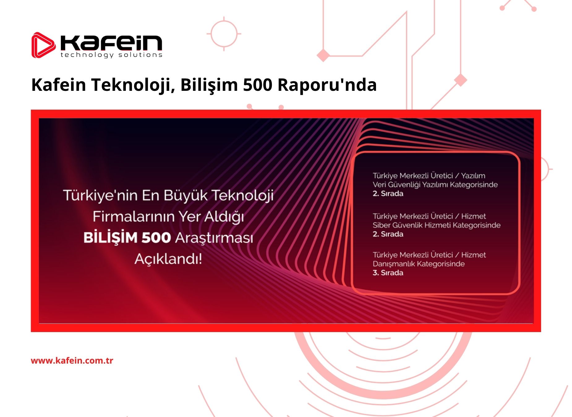 Kafein Technology featured on Bilişim 500 